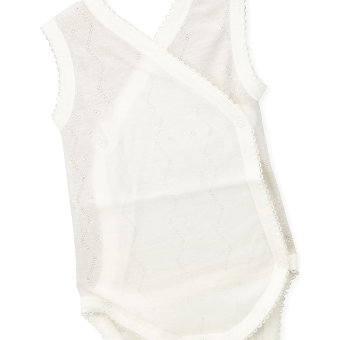 Body cruzado bebé sin mangas algodón