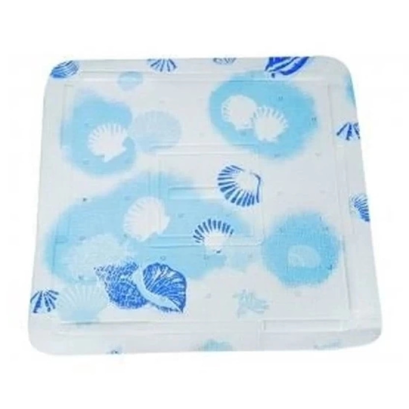 Tapis Fond de de douche  PVC COQUILLAGE 55x55cm Bleu MSV