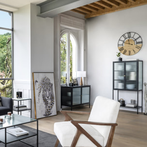 Lampe "Aina" bois blanc H46cm