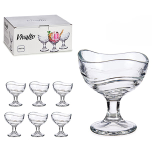 Set di 6 coppe per gelato 13,5 cl.
