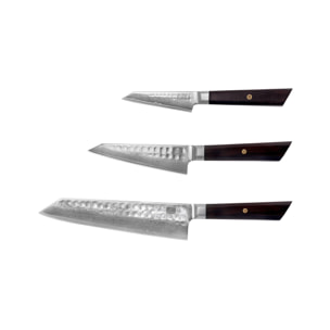 Set essentiel de couteaux (3 pièces) - Collection Bunka Damas