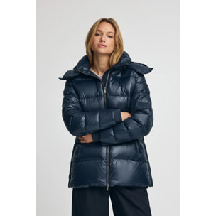 Chaqueta de plumas Ofelia azul marino con logo Polo Club