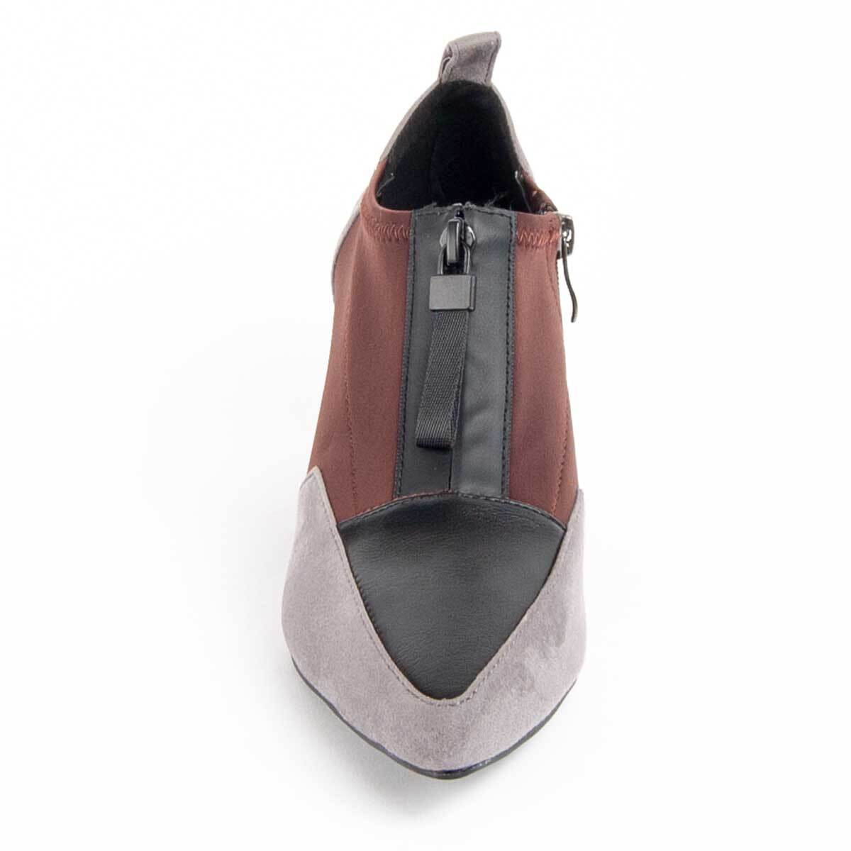 Zapato De Tacón - Gris - Altura: 6 Cm