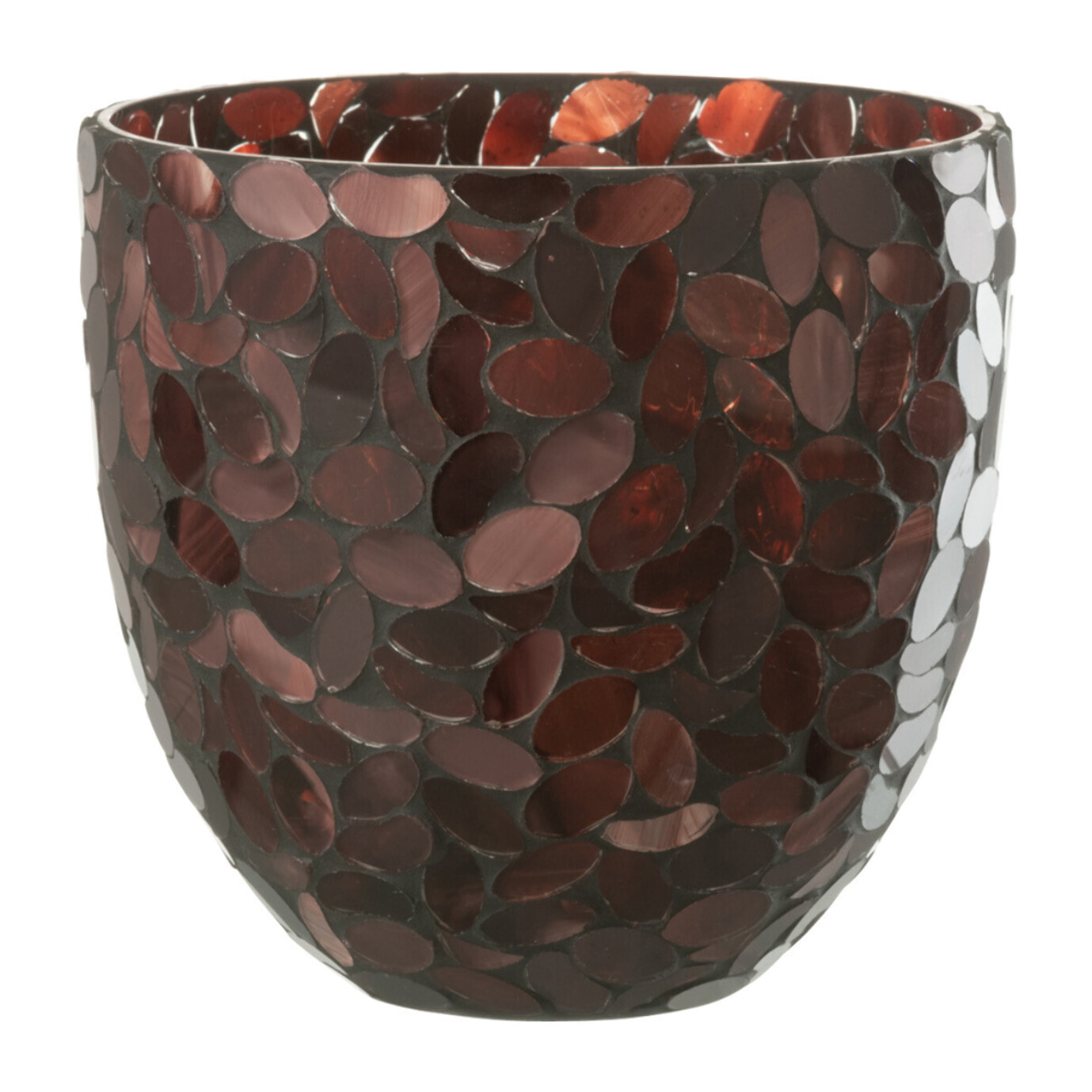 J-Line photophore Mosaique - verre - bordeaux - medium