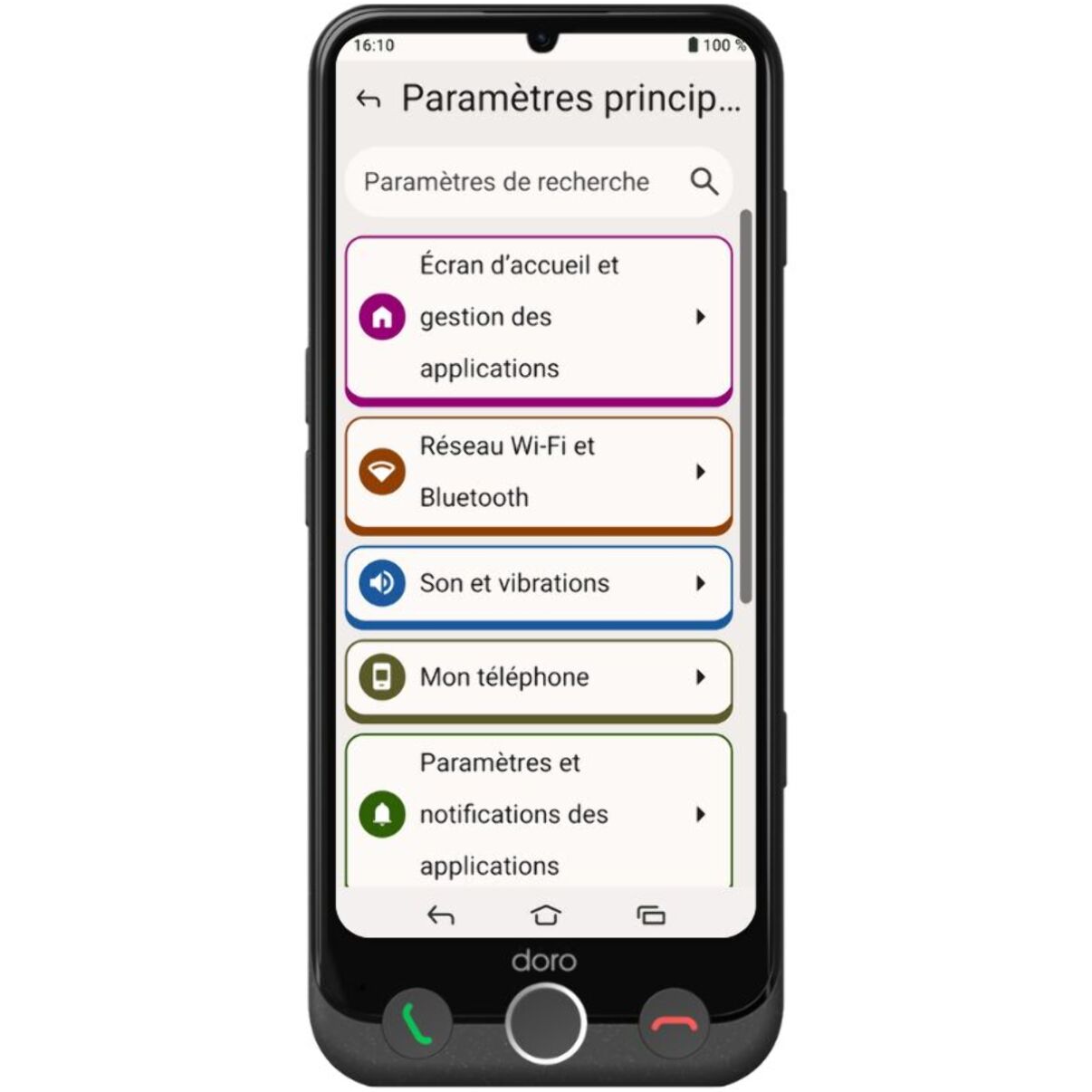 Smartphone DORO Aurora A30 + Station de charge sans fil