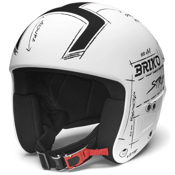 Caschi Briko Uomo Donna Bianco Vulcano Fis 6.8 Graphik
