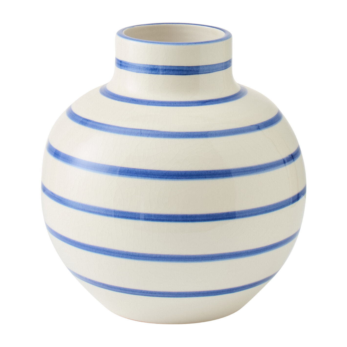 J-Line Vase - céramique - bleu/blanc