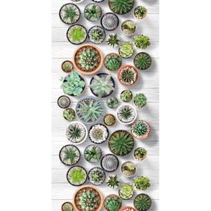 Passatoia tappeto cucina bagno ingresso multiuso, disegno piante stile naturale