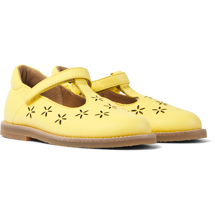 Bailarinas - CAMPER Savina Twins - Amarillo - Cuero liso