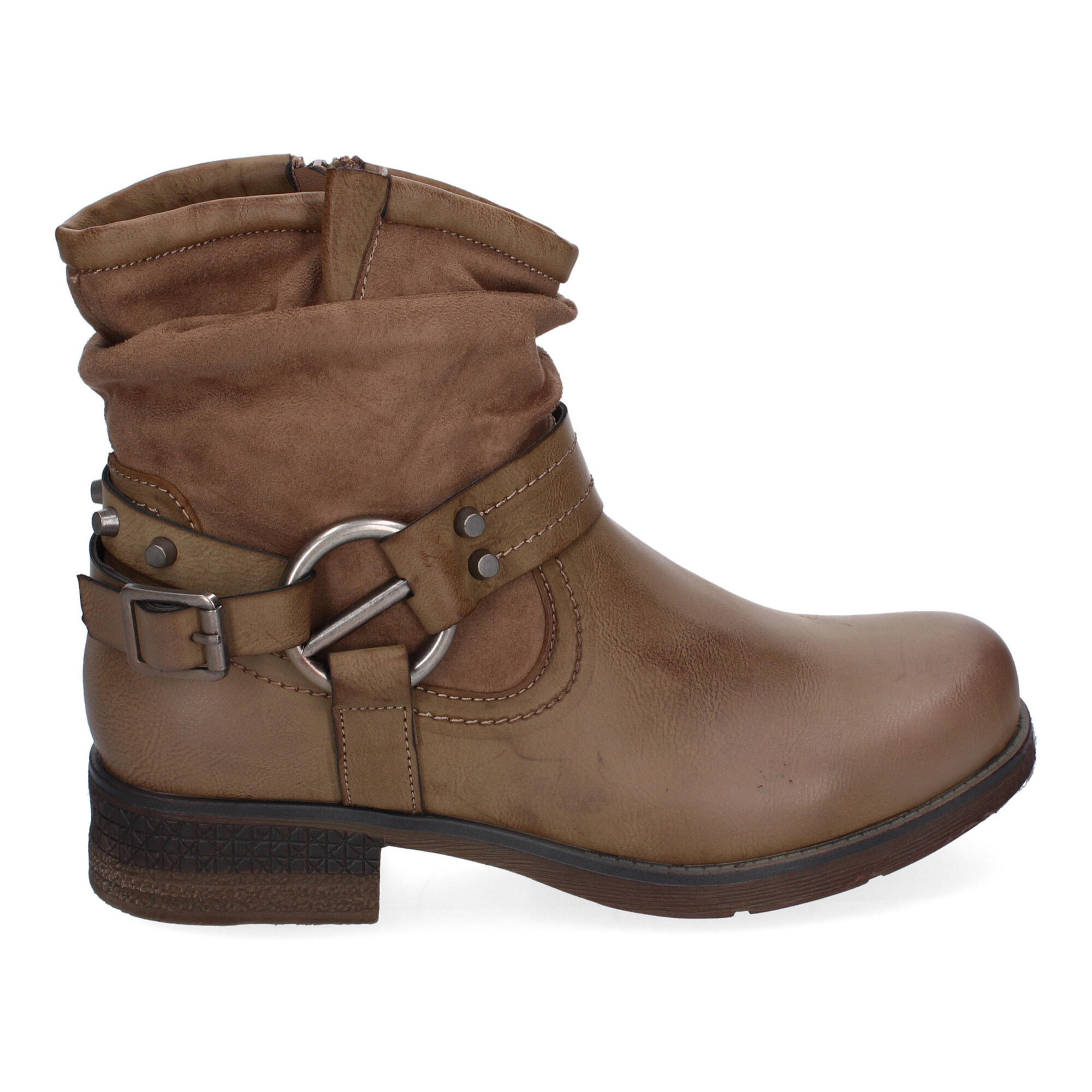 Botín para Mujer, Estilo Biker, Comodo y Elegante, Correa con Hebilla