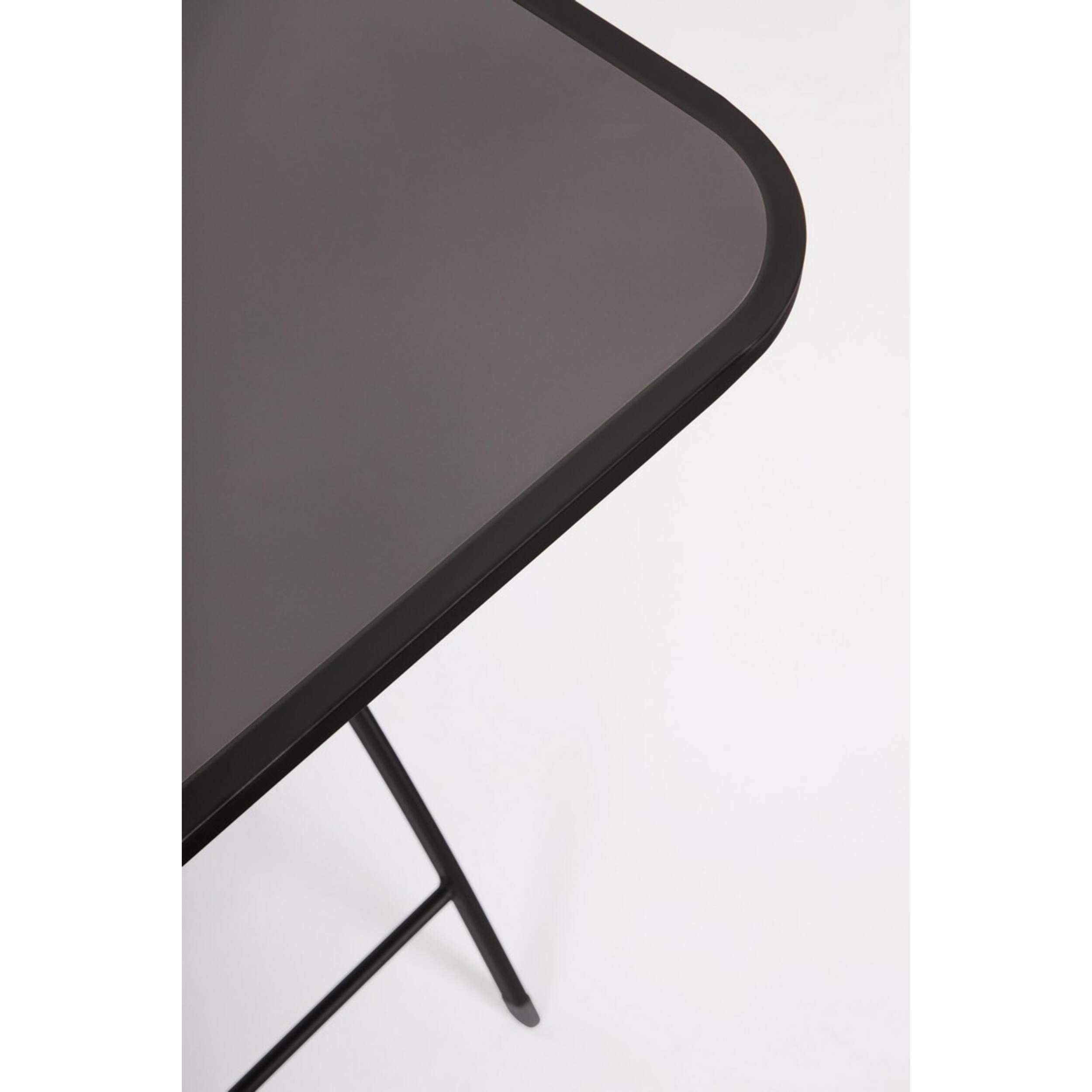 Tavolo rettangolare YVONNE in acciaio antracite, pieghevole, 110×70×72 cm