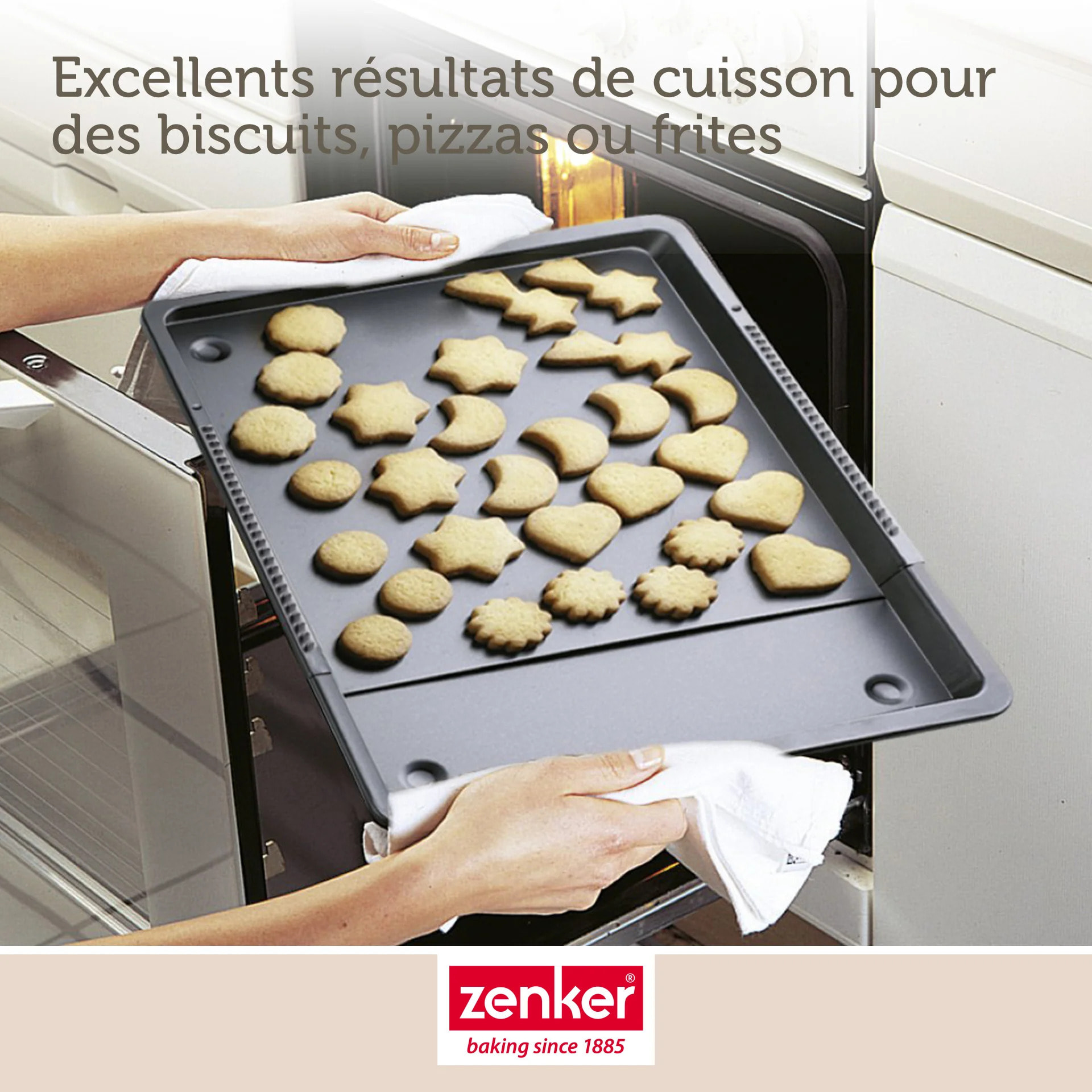 Plaque de cuisson four extensible de 37 à 52 cm Zenker Black Metallic