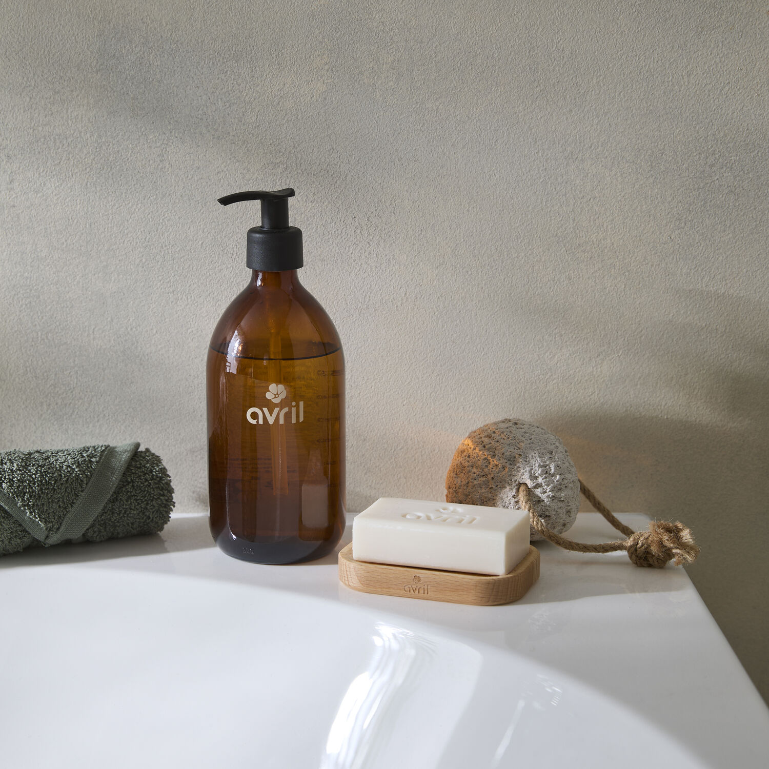 Flacon rechargeable - Flacon en verre ambré 500ml