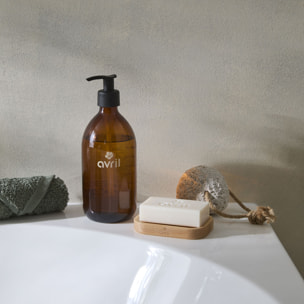 Flacon rechargeable - Flacon en verre ambré 500ml