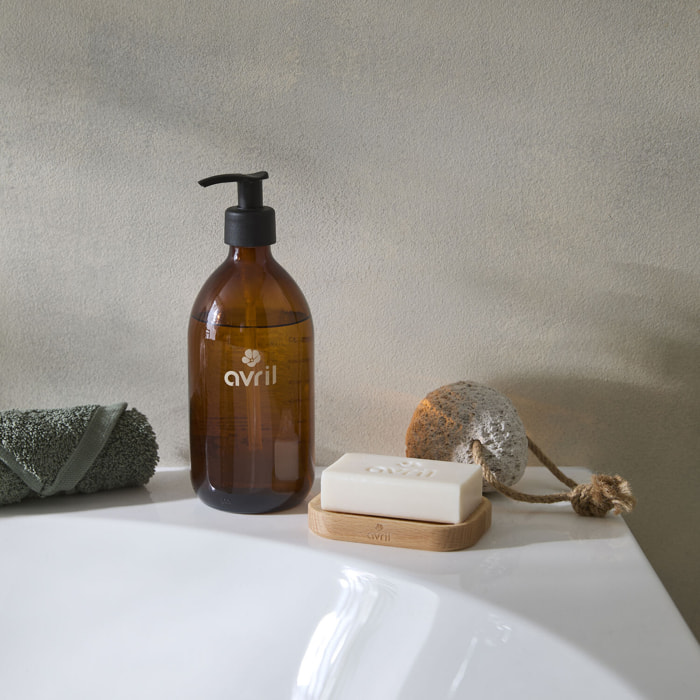 Flacon rechargeable - Flacon en verre ambré 500ml