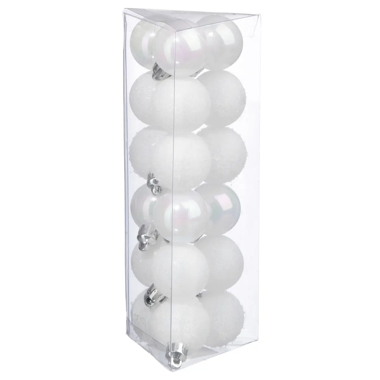 Lot de 18 boules D.3cm blanc