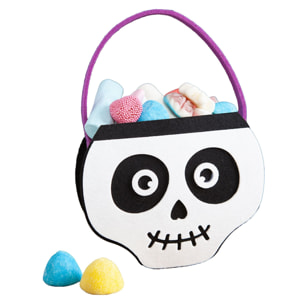 BOLSITO FIELTRO PORTACARMELOS SKULL 16 X 22 CM