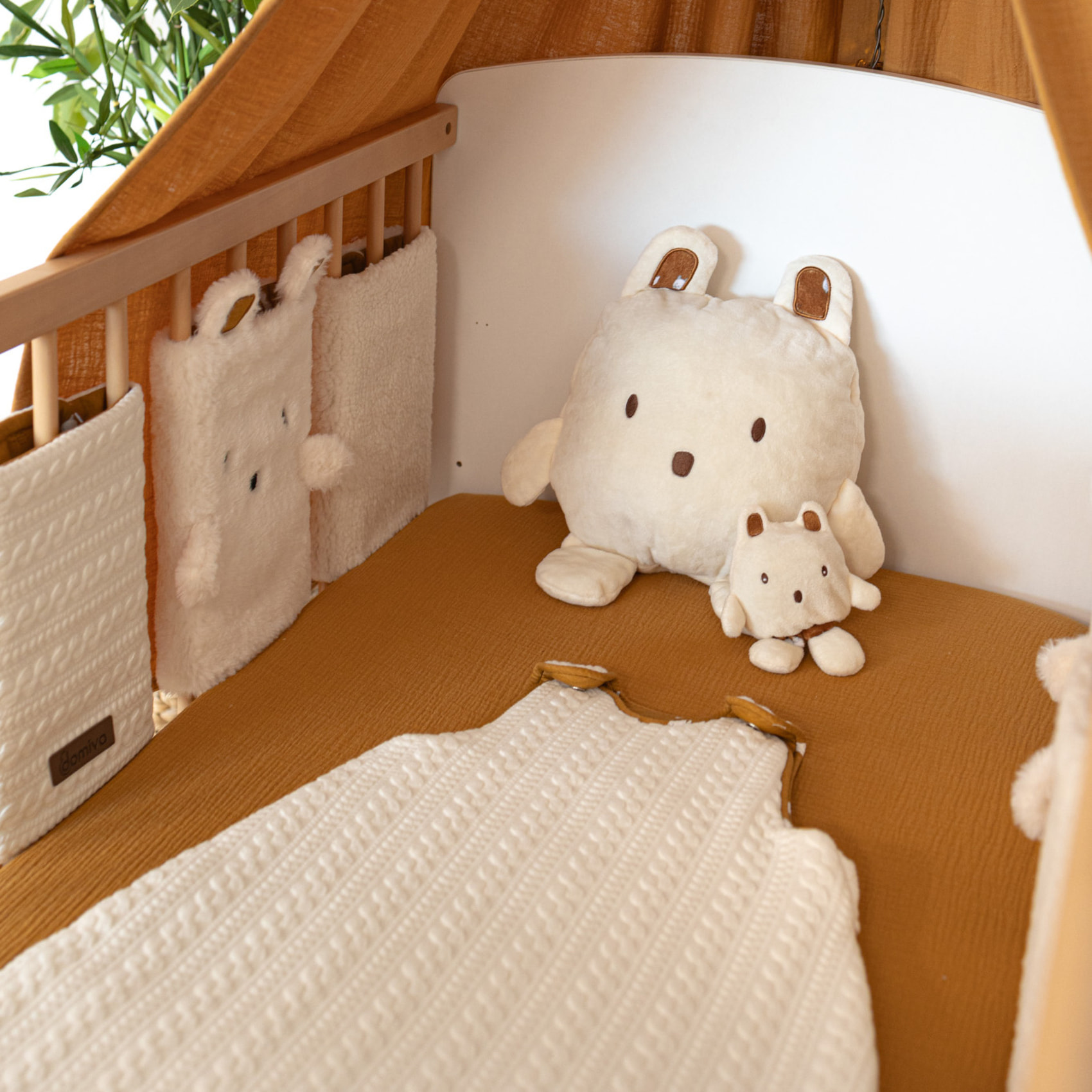 Gigoteuse bébé sans manches en jersey de coton - Crème