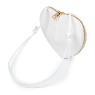 Barbaresco bolso de hombro mujer, con forma de corazón. Piel auténtica Dollaro.