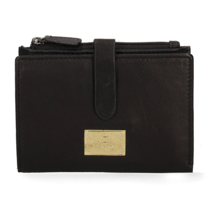 Portafoglio da donna in vera pelle - Modello False - Casual - 12.5 x 10.0 x 1.5 cm