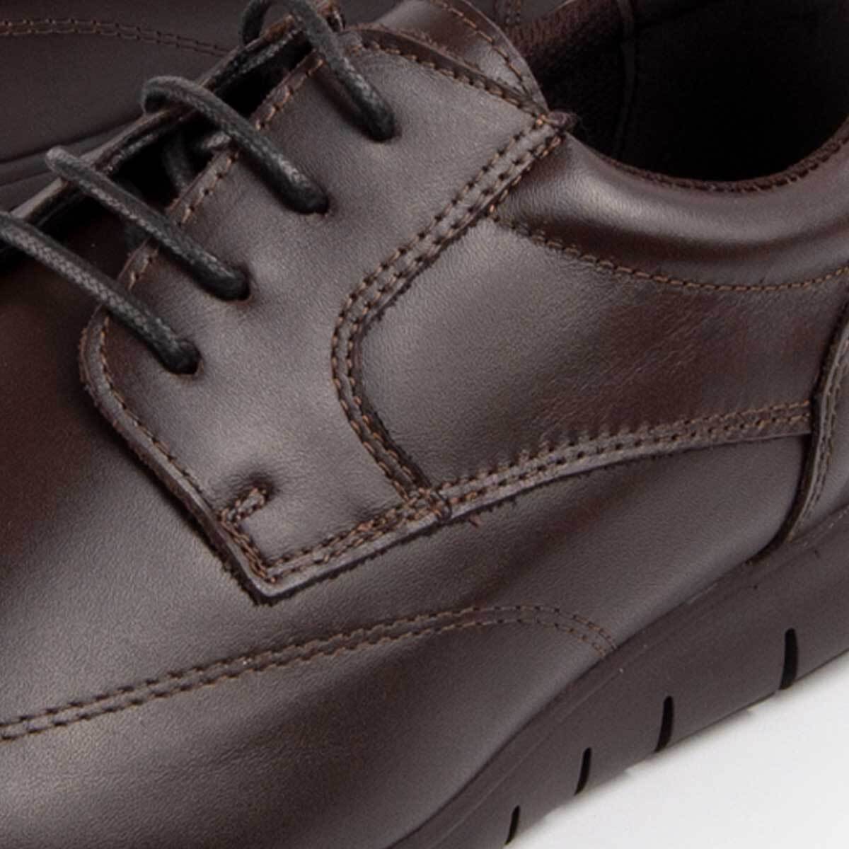 Zapato Oxford De Piel - Marron