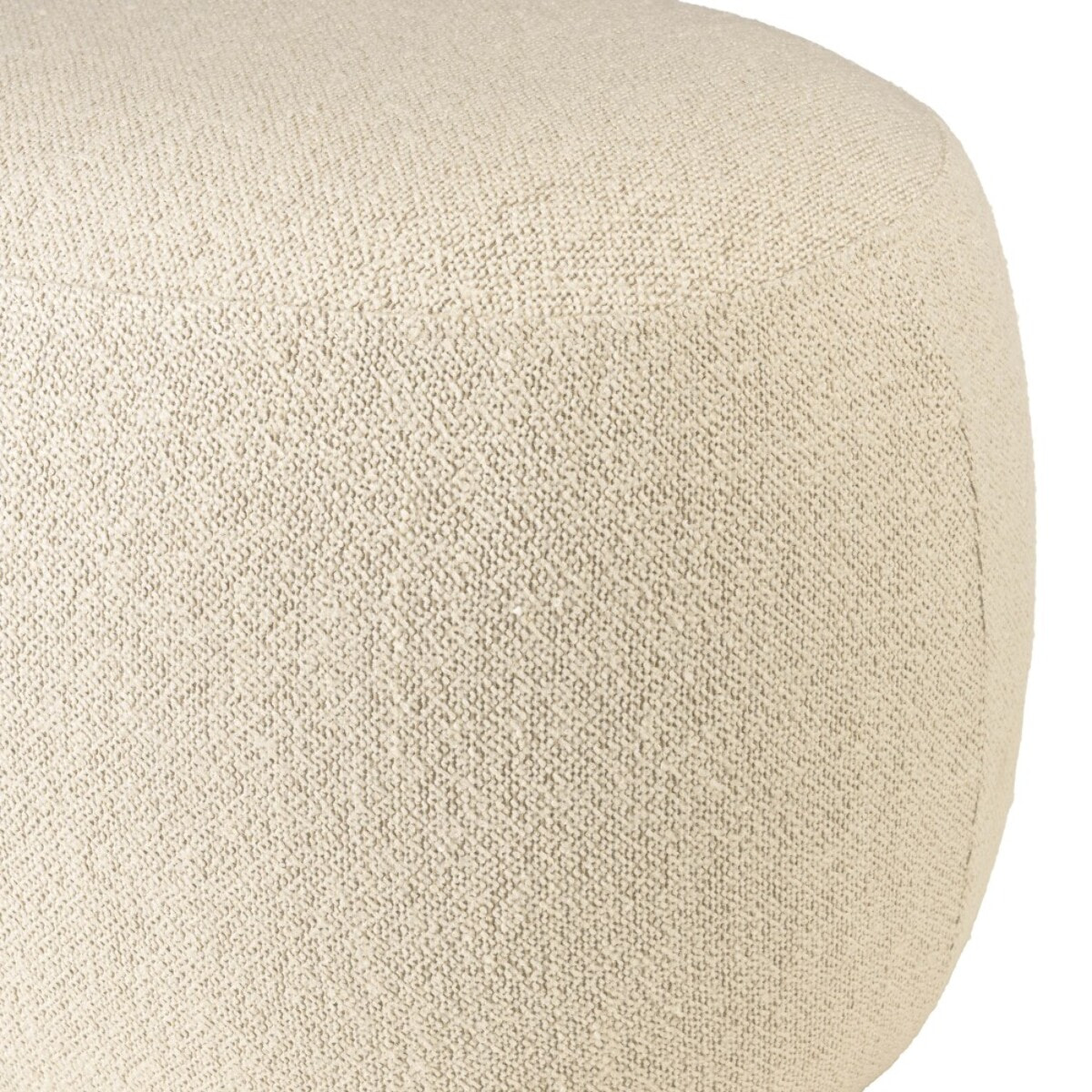 LEOPOLD - Pouf forme design n°2 en tissu petite bouclette beige