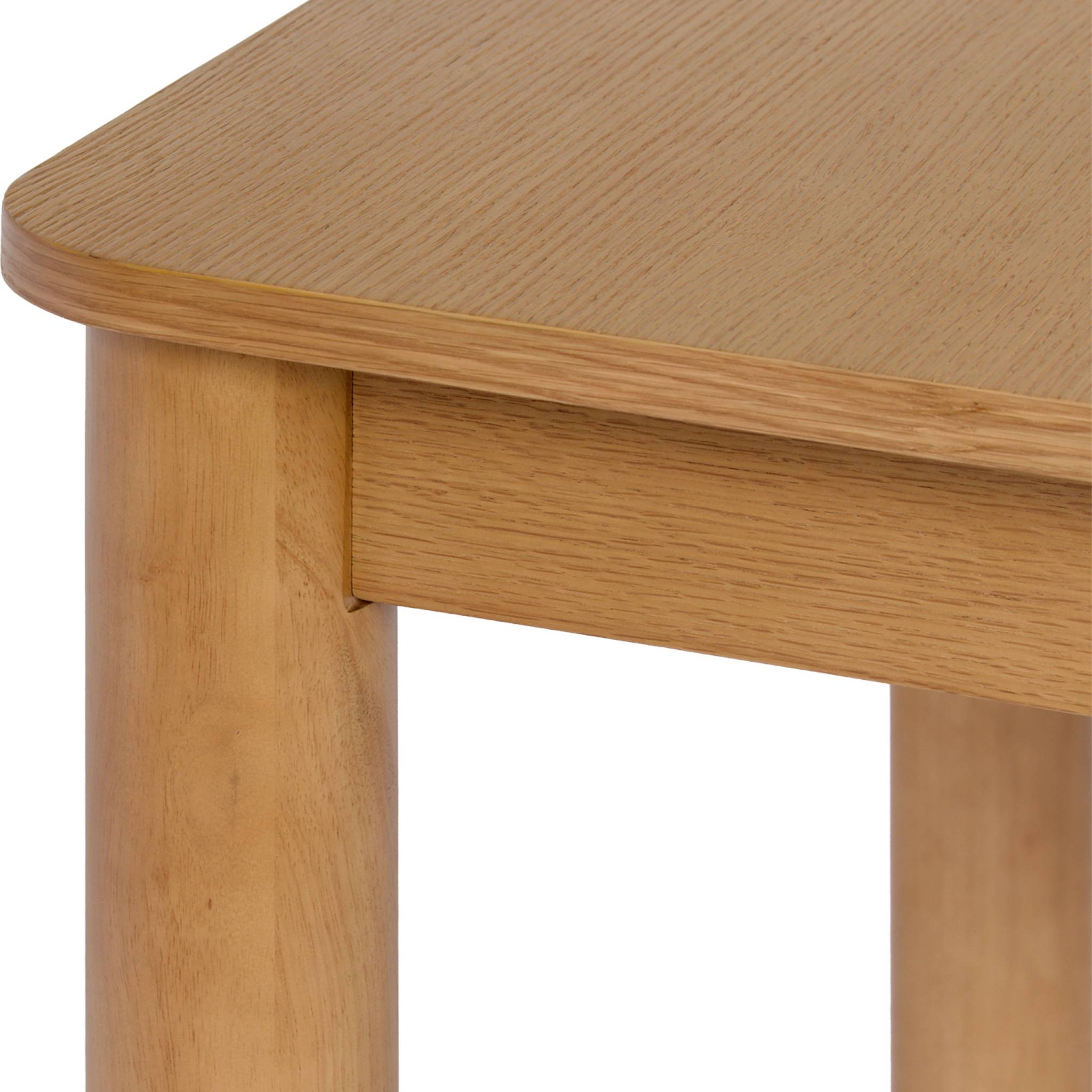 Table à manger rectangulaire extensible bois d'hévéa et placage chêne 6 à 10 places SOLENE
