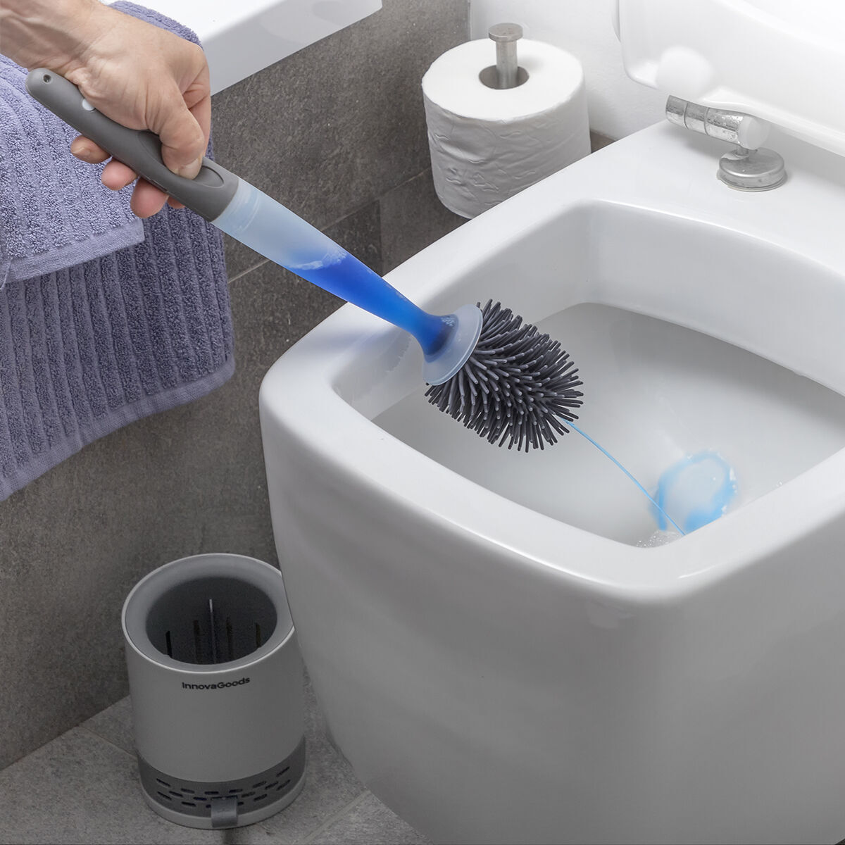 Scopino per Bagno con Dispenser di Sapone Bruilet InnovaGoods