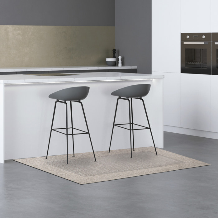 TAPPETO DA CUCINA DIS.RIGHE COL.PRUGNA 57X190 CM CON ANTISCIVOLO