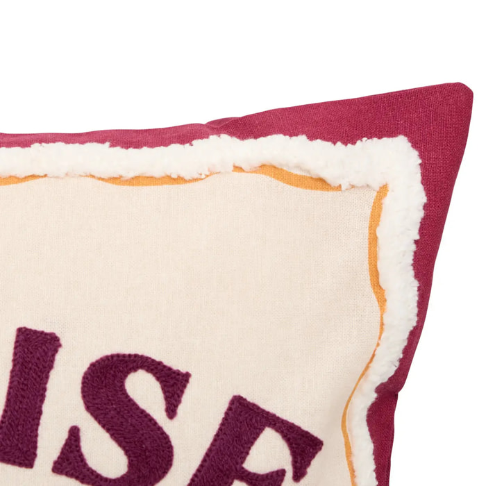 Coussin Bichette carré 40x40cm rouge