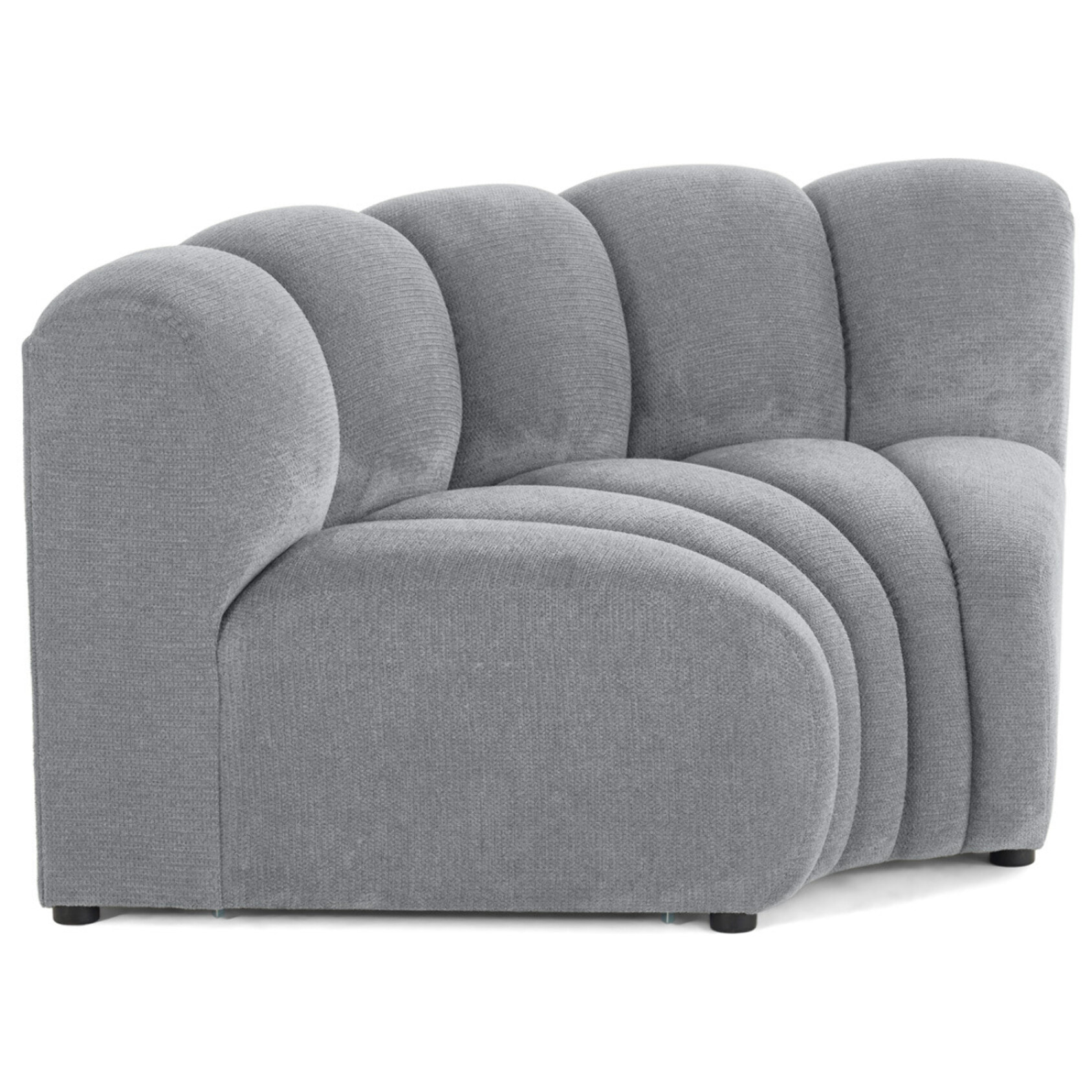 Debbie - module d'angle réversible en tissu texturé - Gris