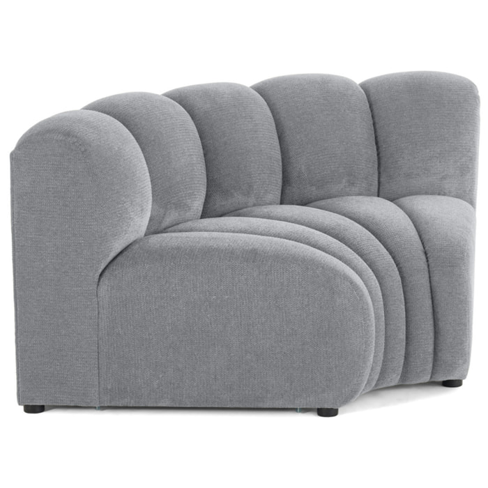 Debbie - module d'angle réversible en tissu texturé - Gris