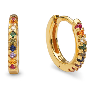 Pendientes Aro Colors Baño Oro