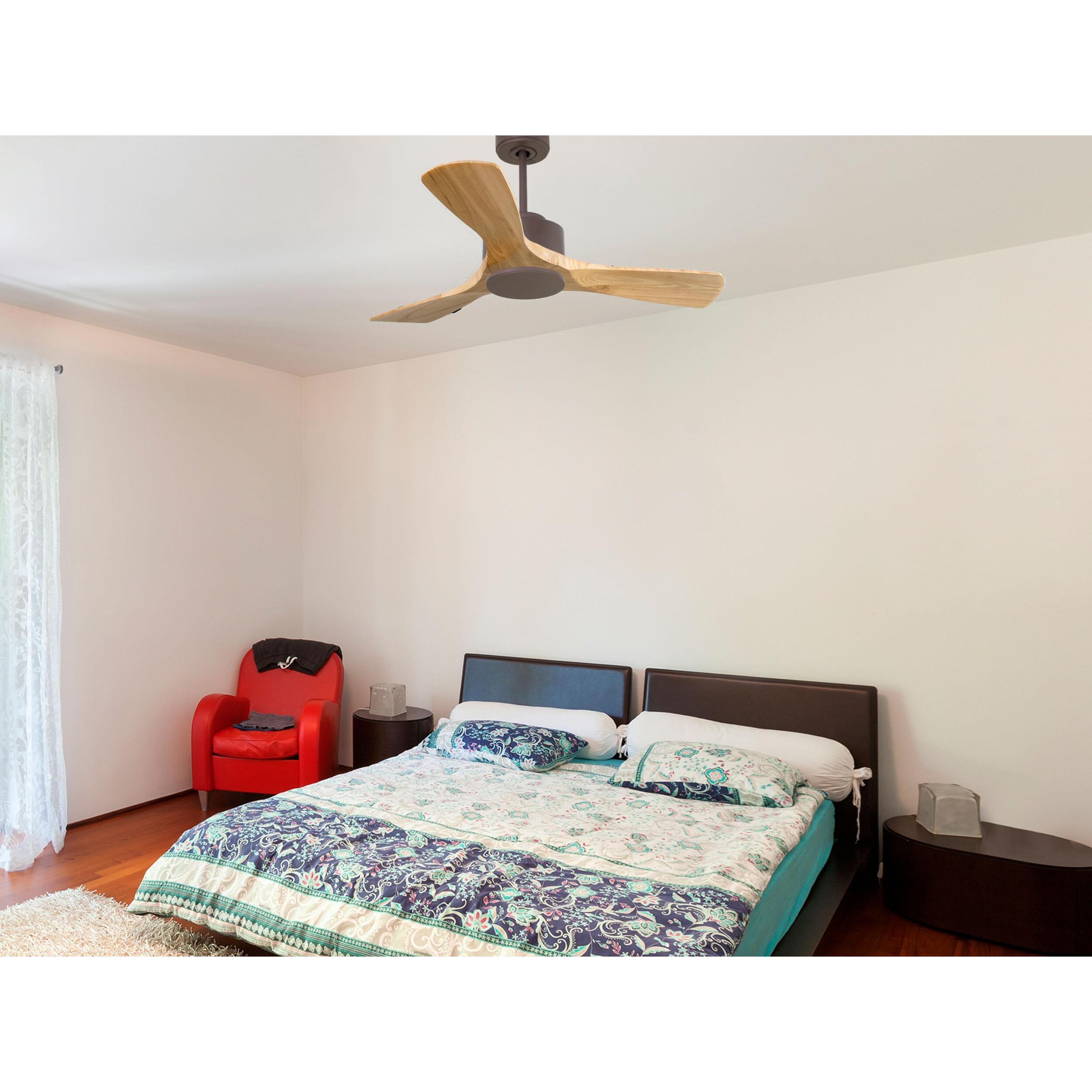 Ventilateur de plafond ø106 cm avec Wifi Réversible Hypersilence 40   W Chocolat
