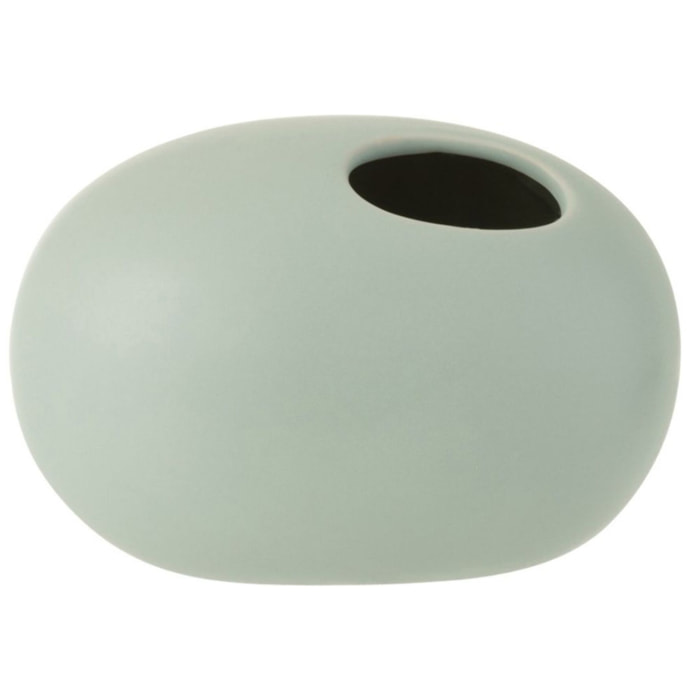 J-Line vase Ovale - céramique - vert pastel - large - Ø 10 cm