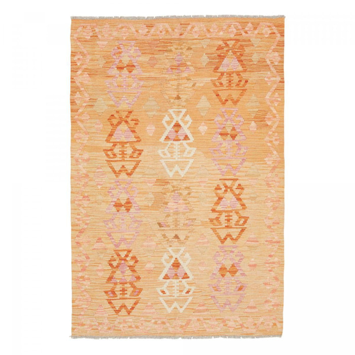 Tapis kilim au motif ethnique, tissé plat authentique, ZANIS