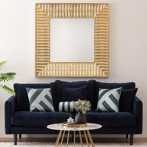 Canapé velours "Candice" 3 places bleu encre