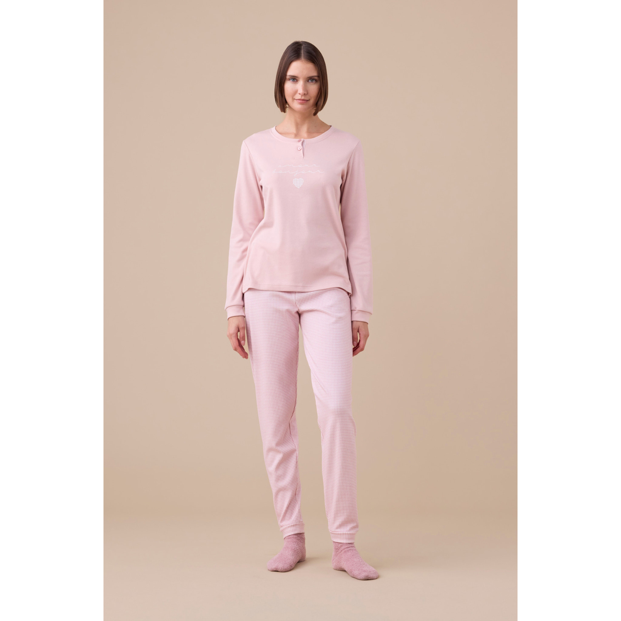 Pigiama donna invernale in caldo cotone articolo poule. Noidinotte