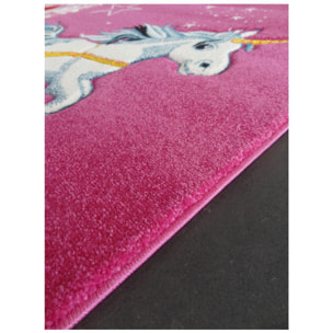Tapis enfant licorne, forme ronde ou carrée