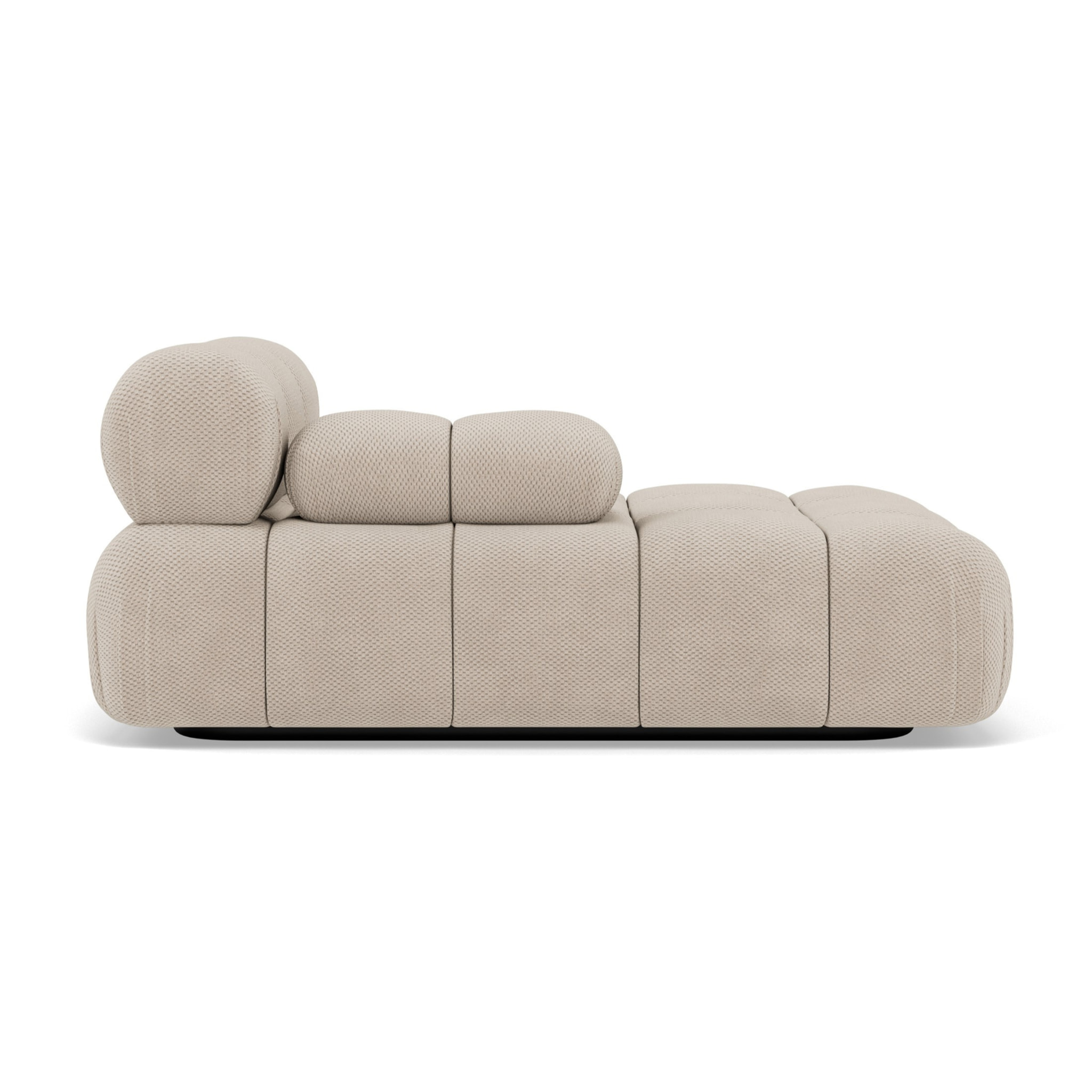 Ruby - module d'assise méridienne gauche en velours texturé - Beige