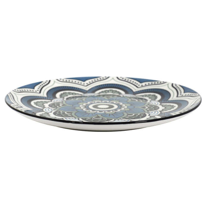 Assiette Mandala Bleu D26cm