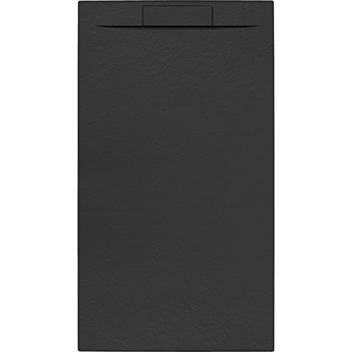 Fusion Receveur de douche 140x80cm en marbre coulé, Noir (SATFU14080G)