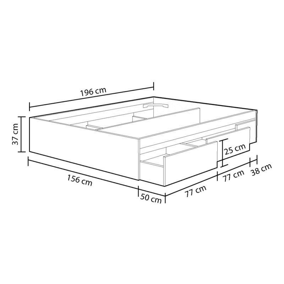 Cama Kendra Blanco Artik (Blanco Mate)