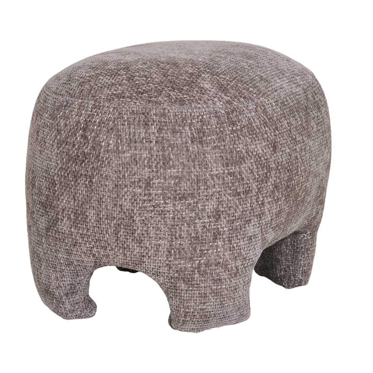Olbia - pouf - en tissu texturé - Taupe