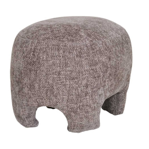 Olbia - pouf - en tissu texturé - Taupe