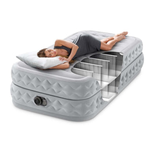 Intex Materasso Gonfiabile Dura-Beam Supreme Air-Flow Autogonfiante, 99x191x51 cm