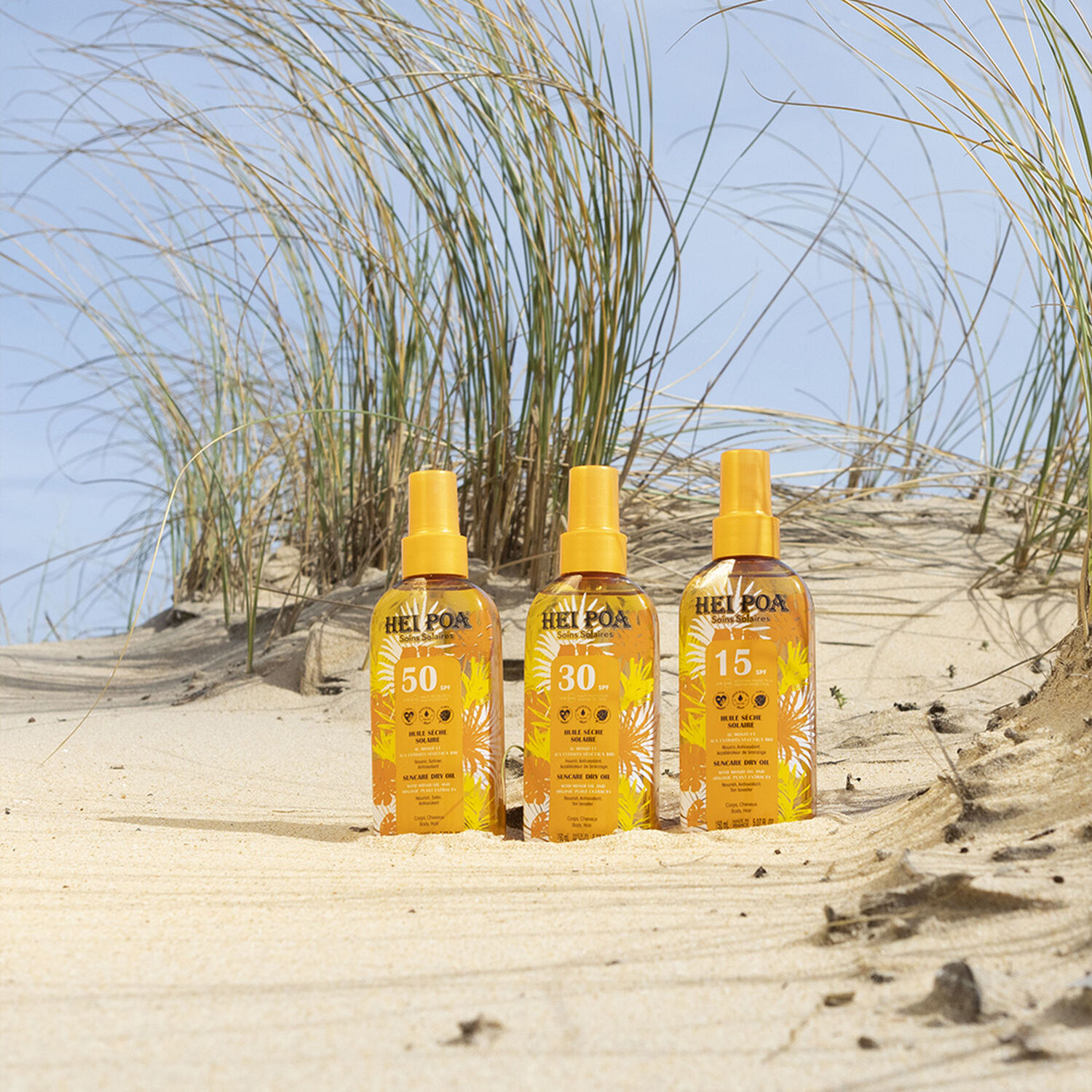Huile Sèche Solaire SPF30 - Au Monoï et aux Extraits Végétaux Bio