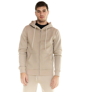 Felpa Leone uomo con cappuccio e full zip Urban