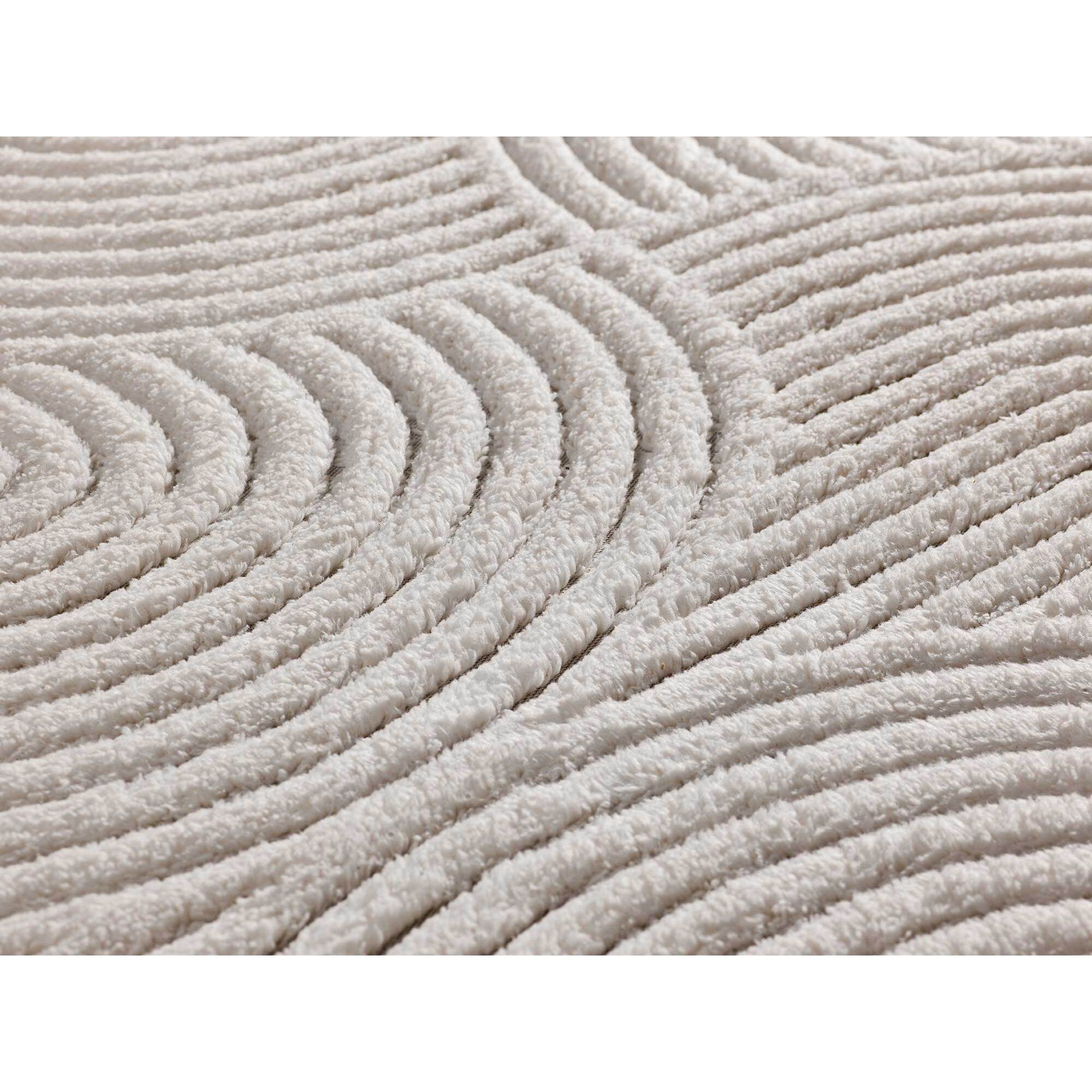 Alfombra lavable con relieve en color blanco Estilo, varias medidas disponibles