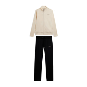 Tuta con zip e collo alto, logo con strass